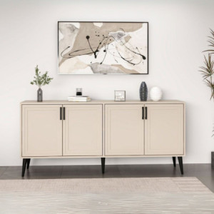 Madia Prime 4 ante cashmere maniglie piedini neri moderna