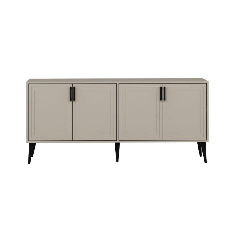 Madia Prime 4 ante cashmere maniglie piedini neri moderna