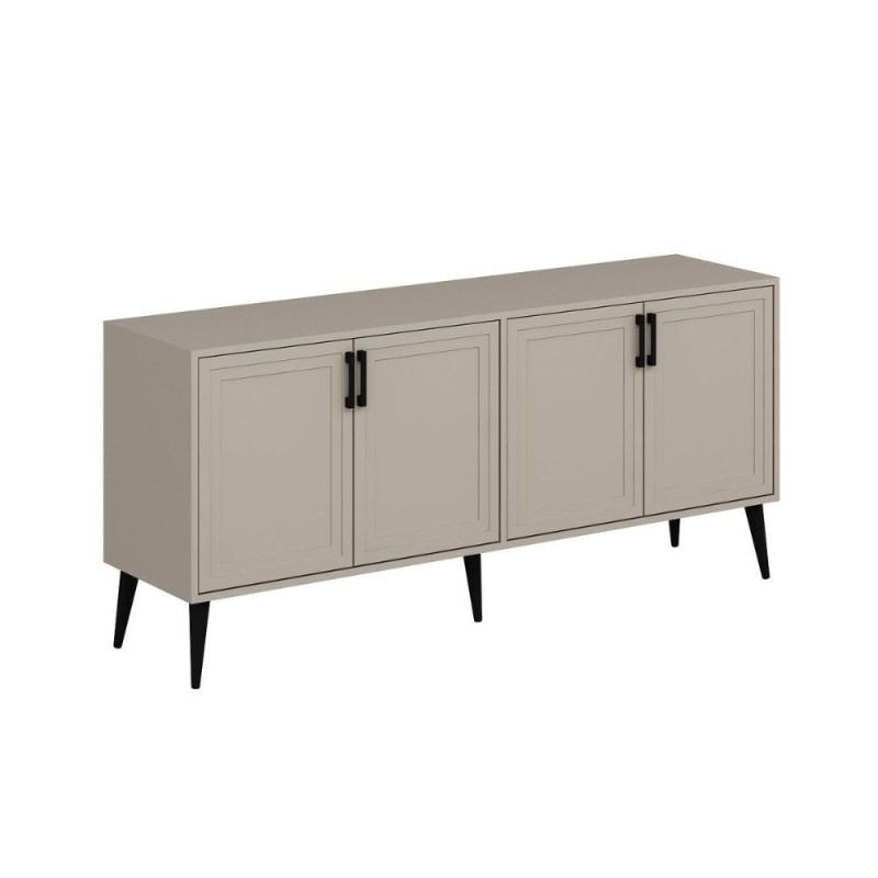 Madia Prime 4 ante cashmere maniglie piedini neri moderna