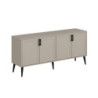 Madia Prime 4 ante cashmere maniglie piedini neri moderna