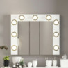 Specchio trucco Armin bianco con luci LED moderno e pratico
