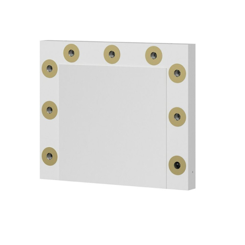 Specchio trucco Armin bianco con luci LED moderno e pratico