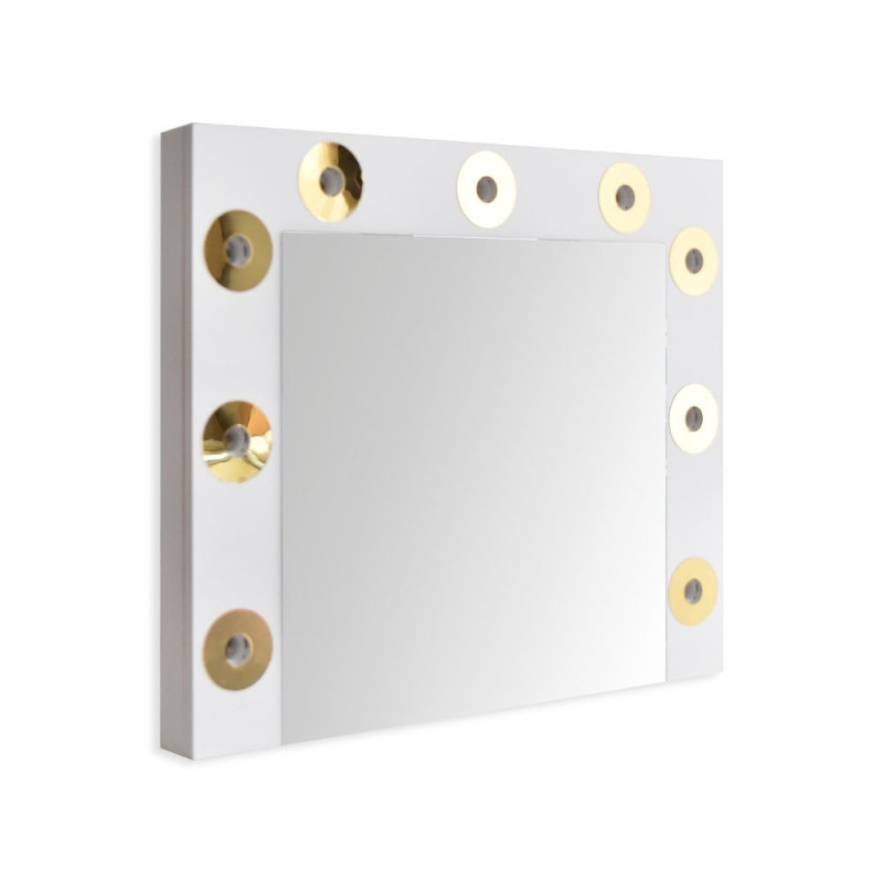 Specchio trucco Armin bianco con luci LED moderno e pratico