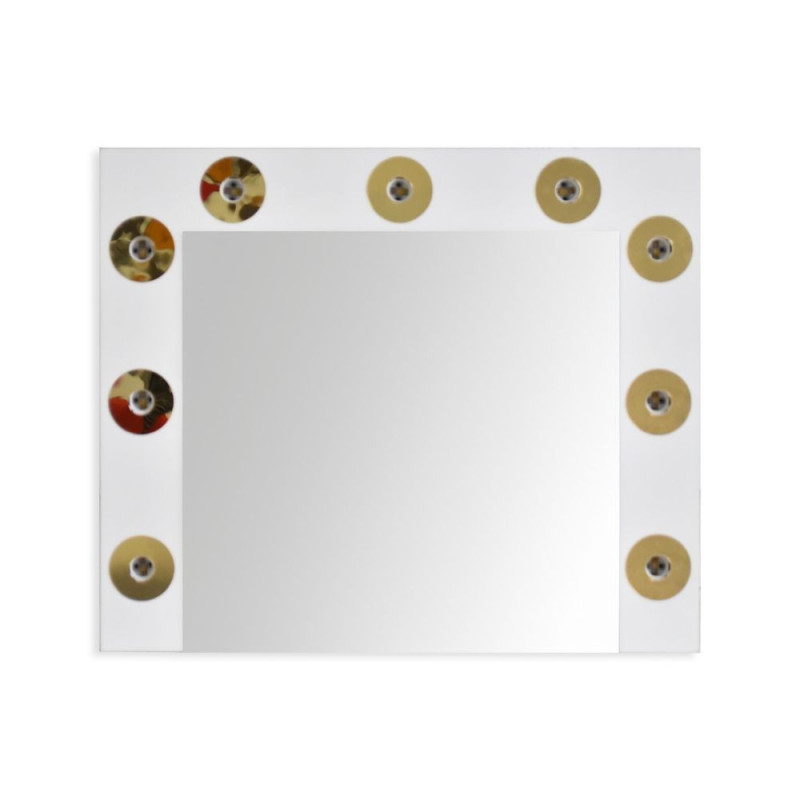 Specchio trucco Armin bianco con luci LED moderno e pratico