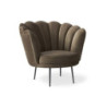 Poltrona Orel velluto caffè Riviera 04 elegante e confortevole