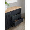 Credenza Bruna 1 anta scorrevole 3 cassetti grigio antracite pino