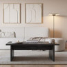 Tavolino rettangolare Loana nero 120x70x40 cm moderno e robusto