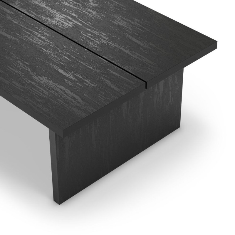 Tavolino rettangolare Loana nero 120x70x40 cm moderno e robusto