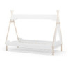 Letto a capanna Nora legno massiccio bianco singolo design