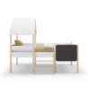 Letto a castello singolo Mint legno massiccio bianco lavagnetta