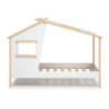 Letto a casetta Luba singolo legno massiccio bianco design