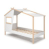 Letto a casetta Luba singolo legno massiccio bianco design