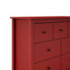 Cassettiera Misti in legno massiccio bordeaux 4 cassettoni 3 cassettini