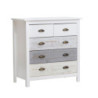 Comò Romantica 3 cassettoni 2 cassettini legno massiccio multicolor