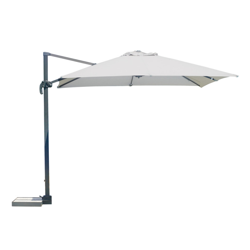 Ombrellone Roma 3x4 palo laterale antracite Made in Italy Moia