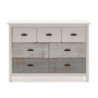 Comò Romantica 4 cassetti 3 cassettini legno massiccio multicolor