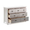 Comò Romantica 4 cassetti 3 cassettini legno massiccio multicolor