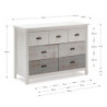 Comò Romantica 4 cassetti 3 cassettini legno massiccio multicolor
