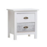 Comodino Romantica 2 cassetti legno massiccio multicolor