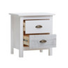 Comodino Romantica 2 cassetti legno massiccio multicolor