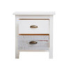 Comodino Romantica 2 cassetti legno massiccio multicolor