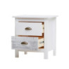 Comodino Romantica 2 cassetti legno massiccio multicolor