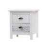 Comodino Romantica 2 cassetti legno massiccio multicolor