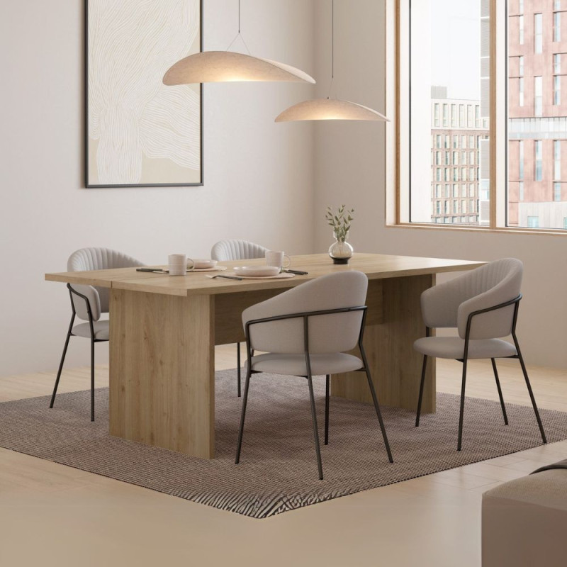 Tavolo rettangolare fisso Loana rovere Cadiz 200x100 cm design