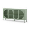 Credenza Tayra in metallo verde menta 160 cm 4 ante
