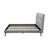 Letto singolo Stiletto rete fissa tessuto grigio chiaro moderno