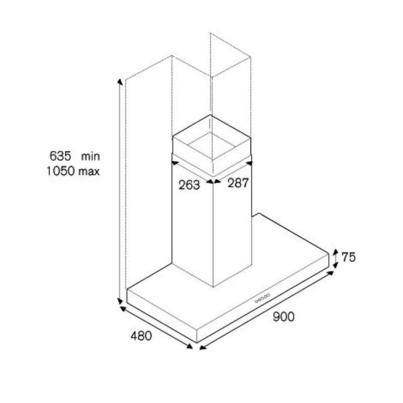 Cappa aspirante a parete La Germania K90TUXXA 90 cm inox classe A