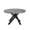 Tavolo allungabile Raven cemento gambe metallo nero moderno