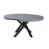 Tavolo allungabile Raven cemento gambe metallo nero moderno