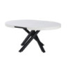Tavolo allungabile Raven bianco opaco gambe metallo nero moderno