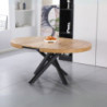 Tavolo allungabile Raven rovere gambe metallo nero moderno