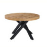 Tavolo allungabile Raven rovere gambe metallo nero moderno