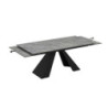 Tavolo allungabile Monza ceramica effetto marmo grigio e nero