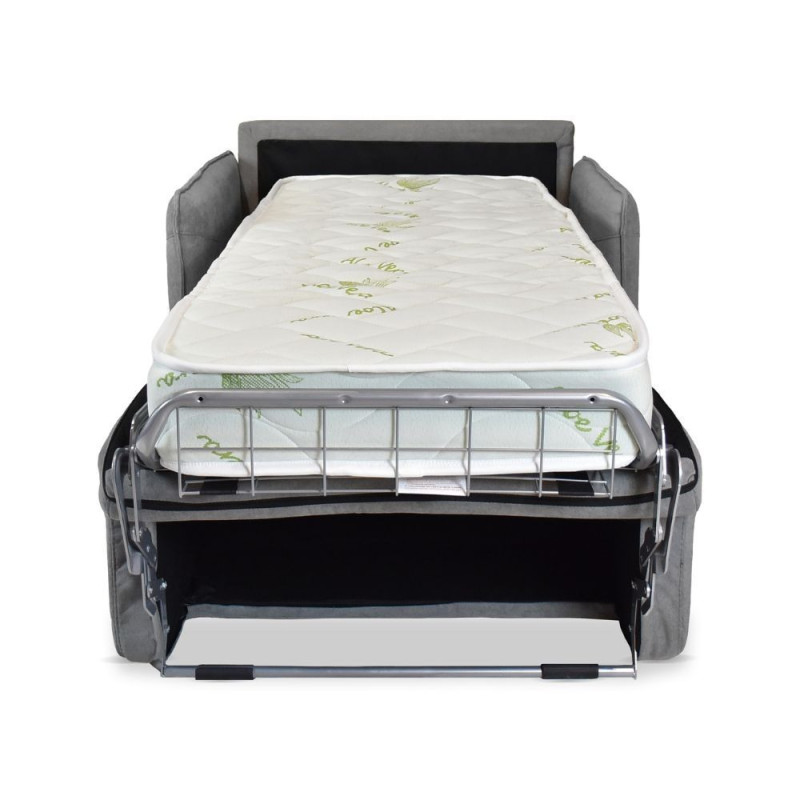 Poltrona letto Piri rete elettrosaldata tessuto grigio Roma 23