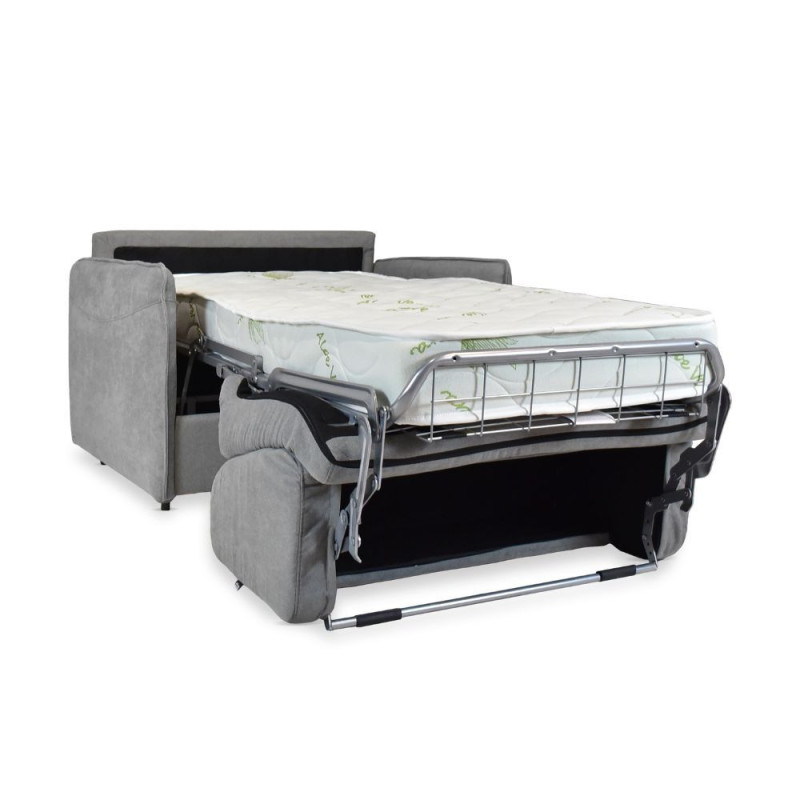 Poltrona letto Piri rete elettrosaldata tessuto grigio Roma 23