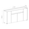 Madia Nordik 4 ante 1 cassetto noce Eastwood bianco spatolato