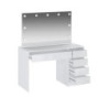 Toeletta Elite 5 cassetti con specchio LED bianca moderna