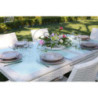Tavolo polyrattan Adila bianco ghiaccio allungabile 160-220x100x76