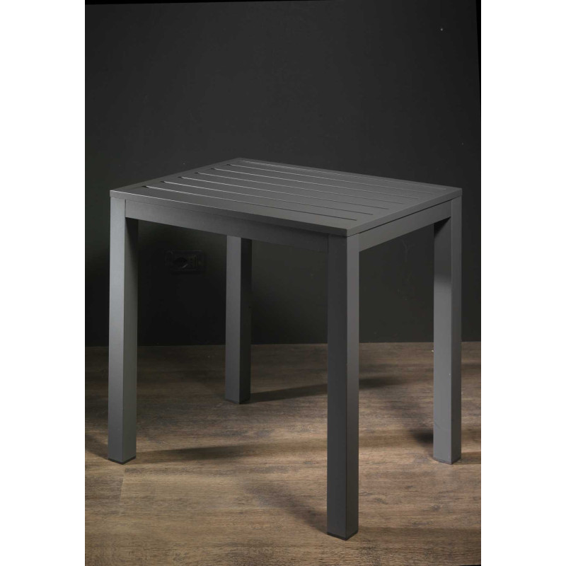 Tavolo alluminio Sullivan antracite 80x80 per giardino moderno