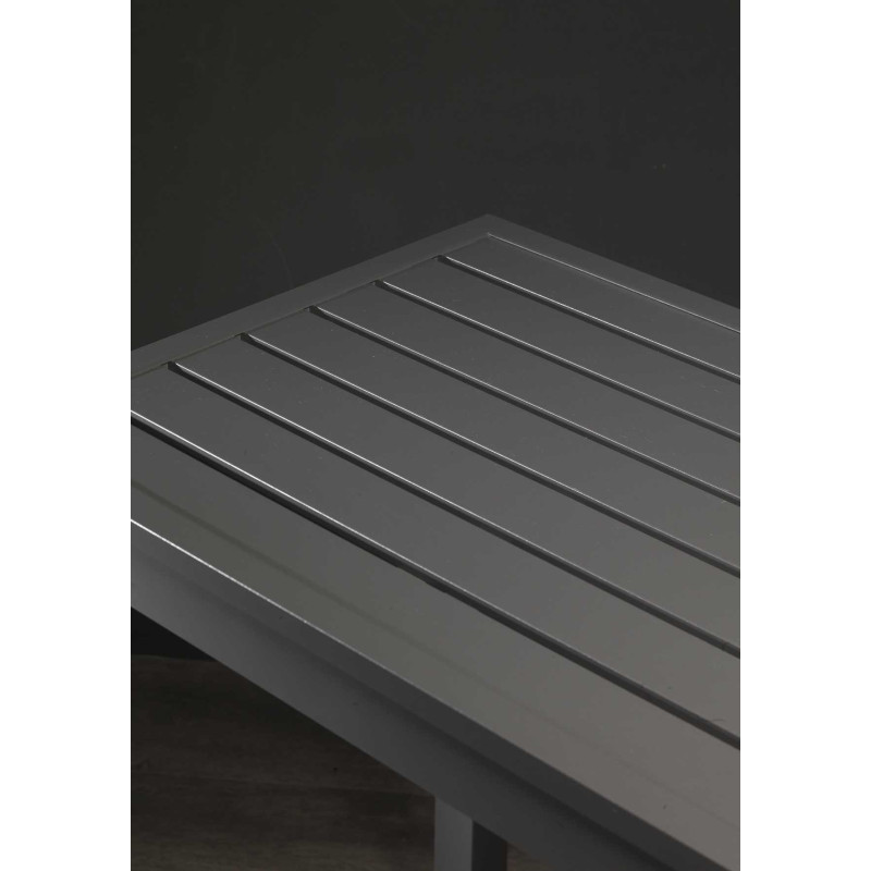 Tavolo alluminio Sullivan antracite 80x80 per giardino moderno
