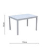 Tavolo alluminio Sullivan bianco 70x53x75 cm rettangolare outdoor