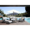 Salotto alluminio Miller 2 posti antracite con cuscini grigio chiaro