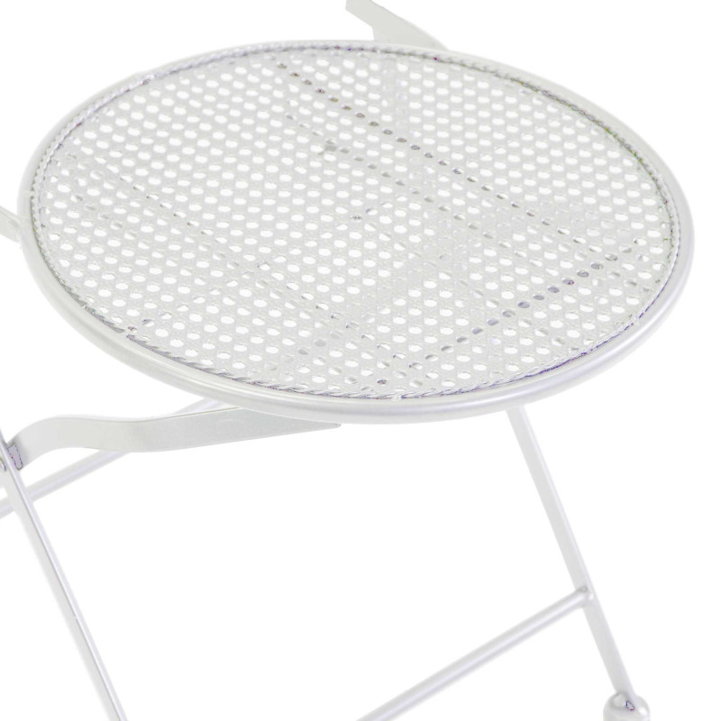 Sedia metallo Leila bianco 50x41xH94 cm da giardino resistente