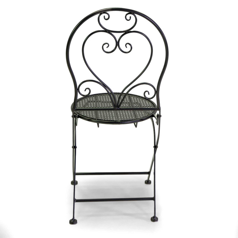 Sedia metallo Leila antracite 50x41xH45-94 cm resistente