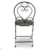 Sedia metallo Leila antracite 50x41xH45-94 cm resistente
