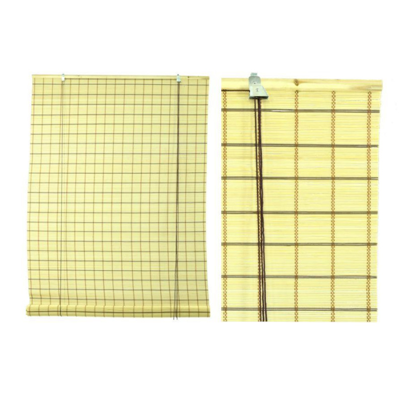 Tapparella midollino riga noce 150x300 - Eleganza naturale per la casa